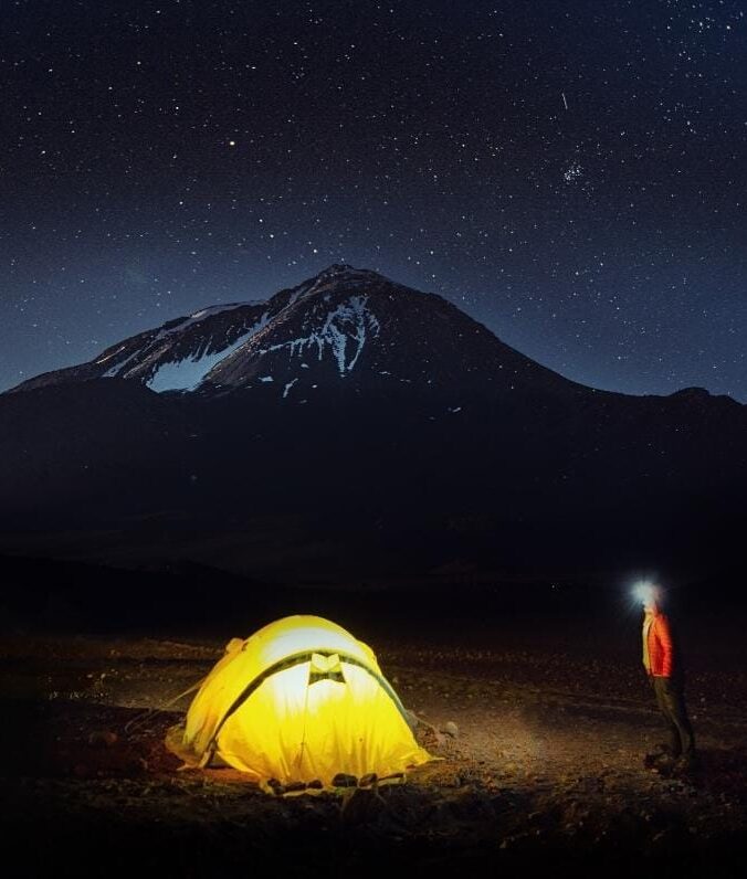 campamento de alta montaña